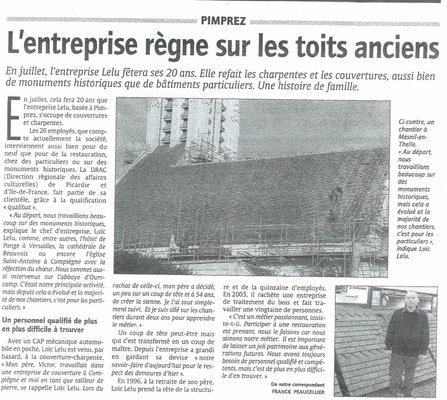 "Courrier Picard" - Mars 2008