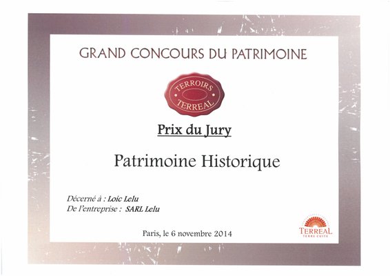 "Grand concours du patrimoine" - NOVEMBRE 2014